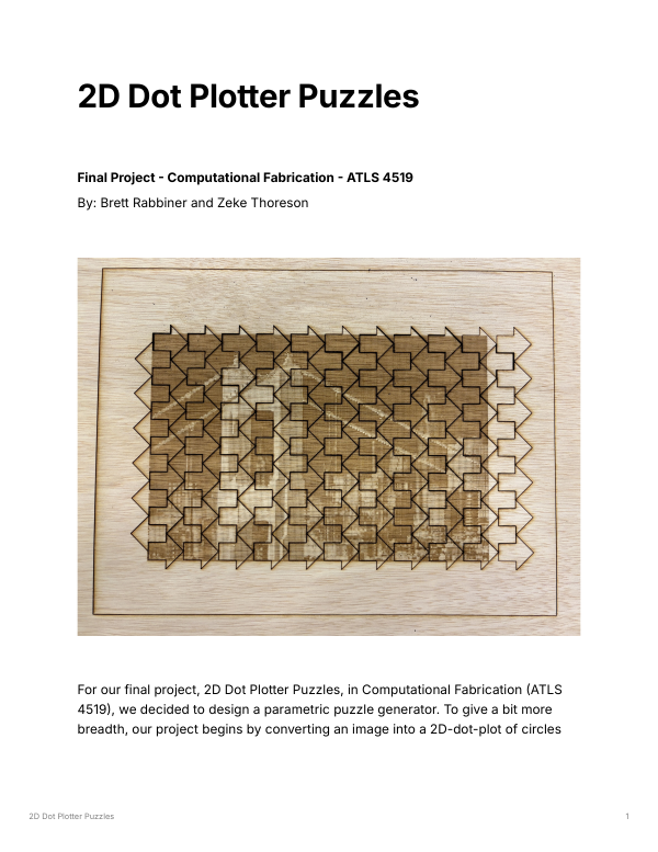 2D Dot Plotter Puzzles